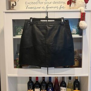 Large Lulus Faux Leather Black skirt